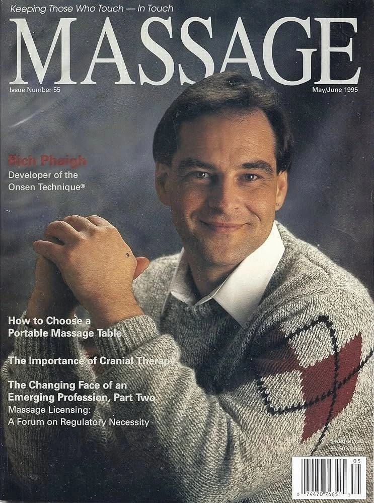 Couverture d'un magazine dédié au massage